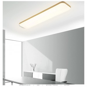 4FT LED Commercial Wraparound Shop Light Fixture 60W Low Bay Linear Flushmount Office Ceiling [4 latern 32W Fluorestsent ekvivalent] 5000K Daylight White ETL Listed